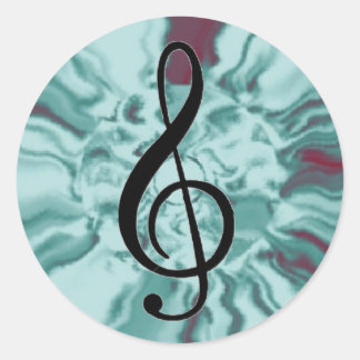 Redonda Pegatina de notas de música