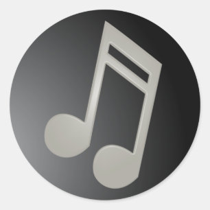 Redonda Pegatina de notas de música de clase