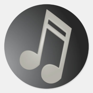 Redonda Pegatina de notas de música de clase