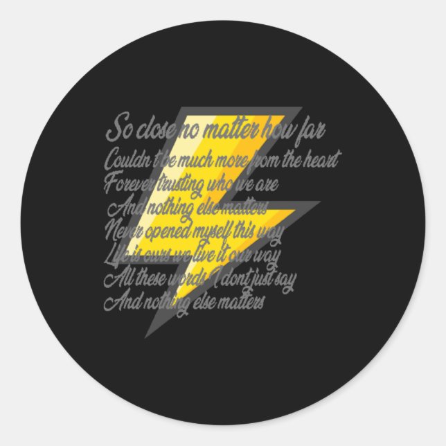 Redonda Pegatina de Nothing Else S (letras) (Anverso)