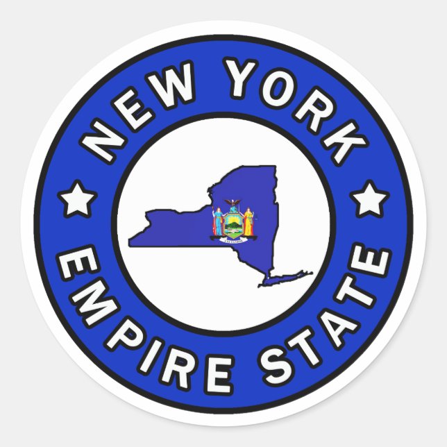 Redonda Pegatina de Nueva York (Anverso)
