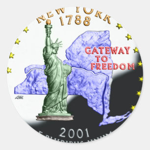 Redonda Pegatina de Nueva York