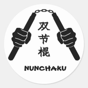 Redonda Pegatina de Nunchaku