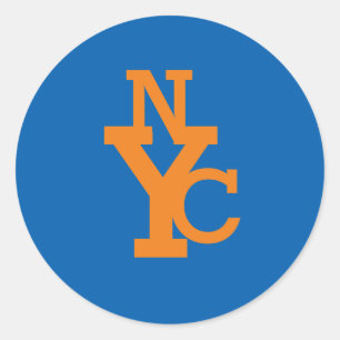 Redonda Pegatina de NYC V2