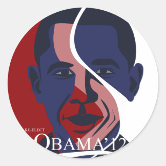 Redonda Pegatina de Obama