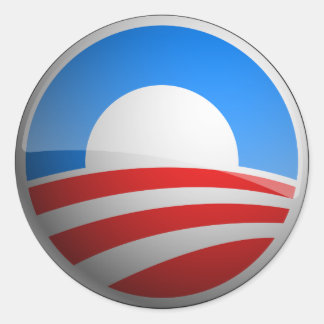 Redonda Pegatina de Obama