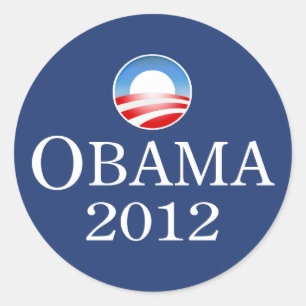 Redonda Pegatina de Obama 2012