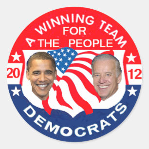 Redonda Pegatina de Obama 2012