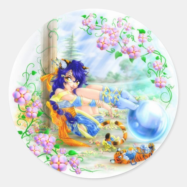 Redonda Pegatina de ocio (Anverso)