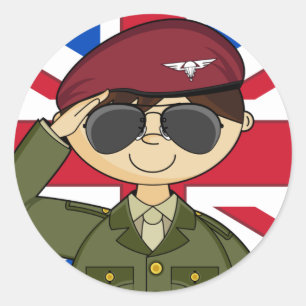Redonda Pegatina de oficiales del ejército británico