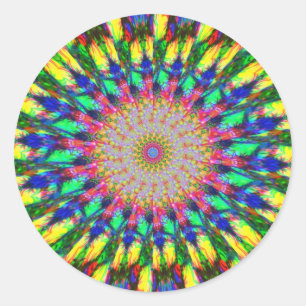 Redonda Pegatina de ojos psicodélico