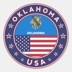 Redonda Pegatina de Oklahoma, estuche de teléfono