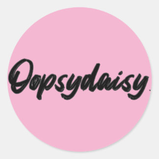 Redonda Pegatina de Oopsydaisy