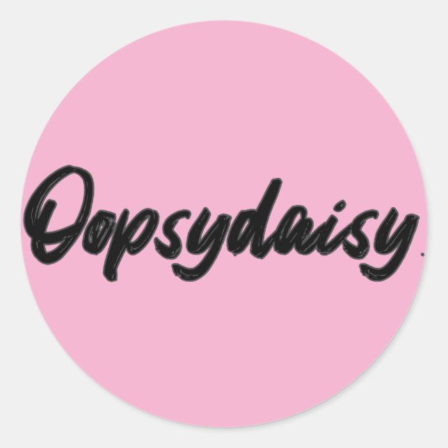 Redonda Pegatina de Oopsydaisy (Anverso)