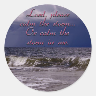 Redonda Pegatina de Oración Cristiana