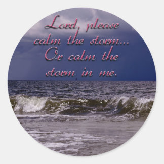 Redonda Pegatina de Oración Cristiana