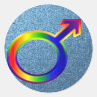 REDONDA PEGATINA DE ORGULLO GAY