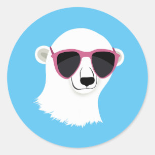 Redonda Pegatina de oso polar de Guay