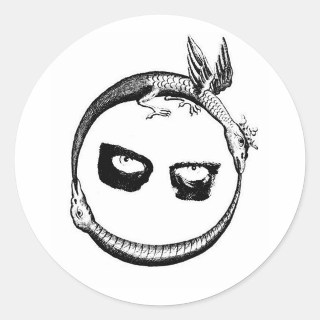 Redonda Pegatina de Ouroboros (Anverso)