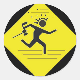 Redonda Pegatina de Paintball