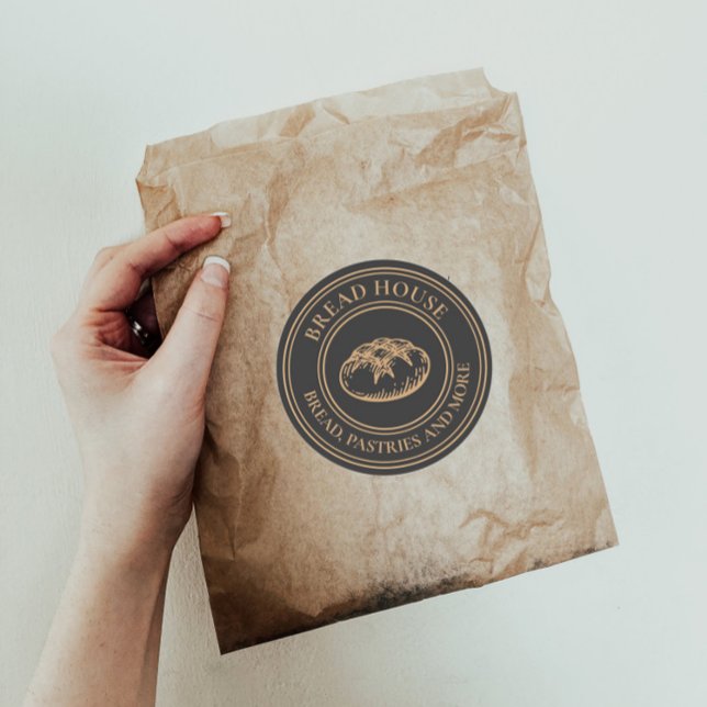 Redonda Pegatina de pan de artículos al horno Rustic Anthr (Subido por el creador)