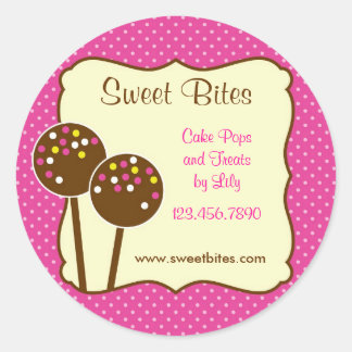 Redonda Pegatina de panadería Cake Pops