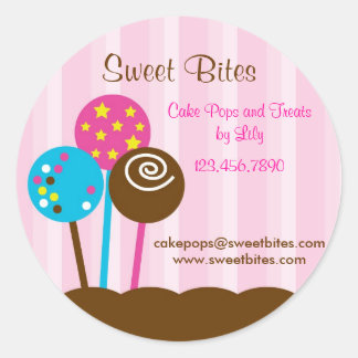 Redonda Pegatina de panadería Cake Pops