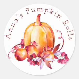Redonda Pegatina de Panadería de Parche de Calabaza de Ag