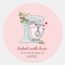 Pegatina de panadería de pasteles de color de agua