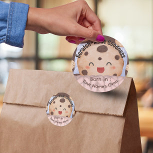 Redonda Pegatina de Panadería Personalizada   Delicias Hec