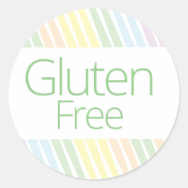 Redonda Pegatina de panadería sin gluten de arcoiris paste
