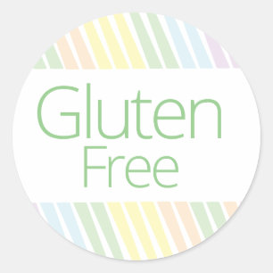 Redonda Pegatina de panadería sin gluten de arcoiris paste