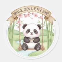 Pegatina de Panda Adorable