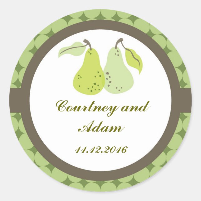 Redonda Pegatina de par perfecto (Anverso)