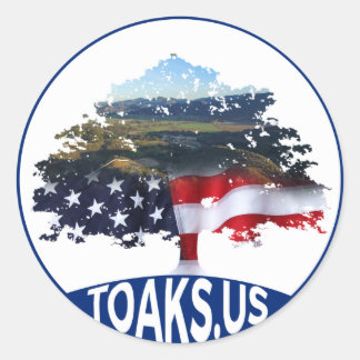 Redonda Pegatina de parachoques con el logotipo de TOaks.u