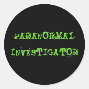 REDONDA PEGATINA DE PARANORMALINVESTIGATOR