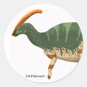 Redonda Pegatina de Parasaurolophus