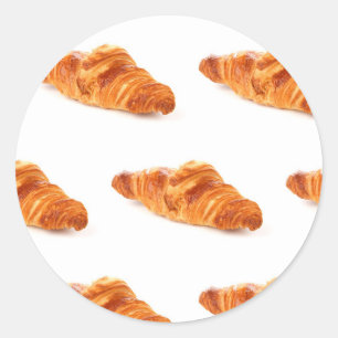 Redonda Pegatina de pastelería francesa, Bakery Croissant