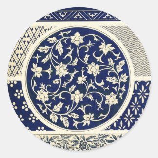 Redonda Pegatina de patrones chino