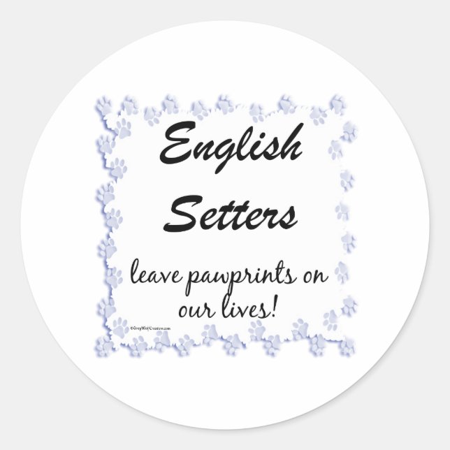 Redonda Pegatina de Pawprints del programador de inglés (Anverso)