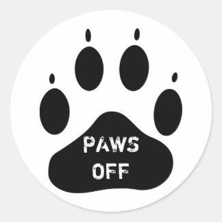 Redonda Pegatina de Paws Off
