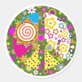 Redonda Pegatina de Paz