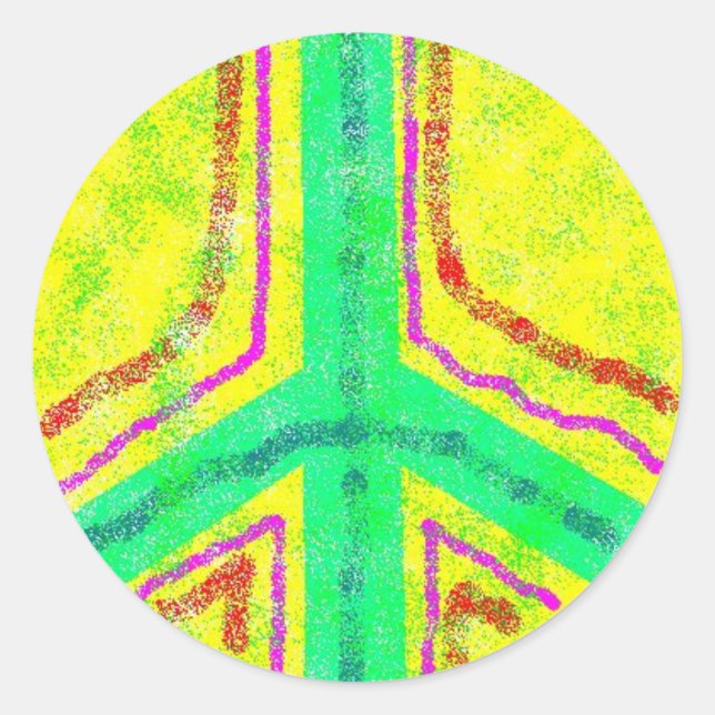 Redonda Pegatina de Paz (Anverso)