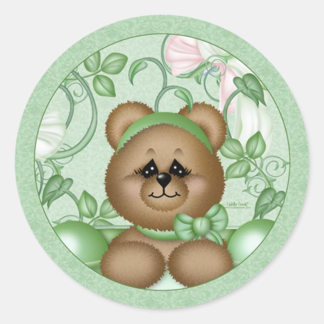 Redonda Pegatina de Pea Pod (Anverso)