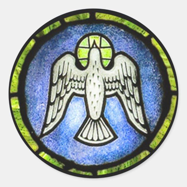 Redonda Pegatina de Peace Dove WIndow (Anverso)