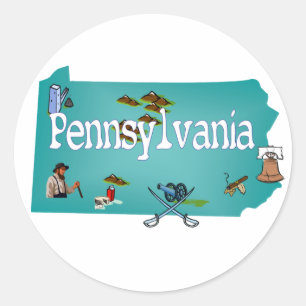 Redonda Pegatina de Pennsylvania
