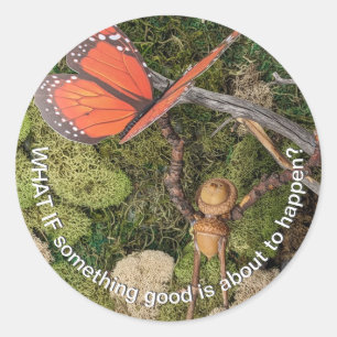 Redonda Pegatina de pensamiento positivo