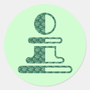 Redonda Pegatina de peones