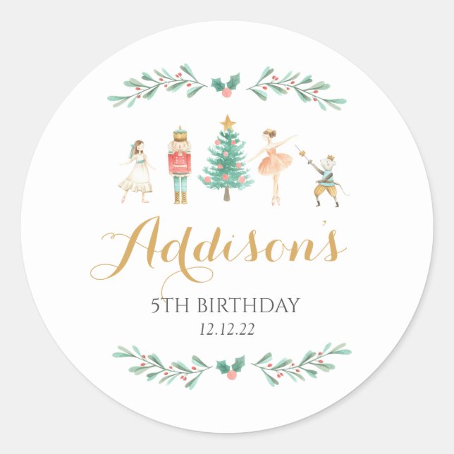 Redonda Pegatina de pepitas, pegatina de hadas de ciruelas (Anverso)