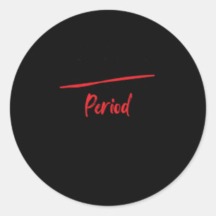 Redonda Pegatina de período de historial negro (mes)